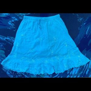 Light blue flowy skirt made in India for any event